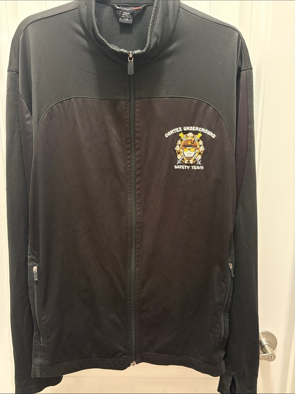 Cortez Underground Safety Team Men’s L Black Full Zip Jacket